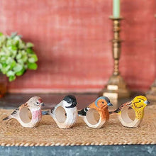Wildlife Garden Hand Carved Napkin Ring - Marsh Tit