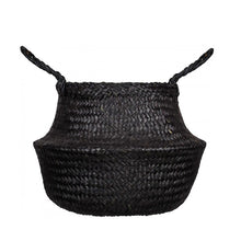Seagrass Belly Basket – Black