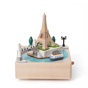 Wooderful Life Wooden Music Box - Eiffel Tower Paris