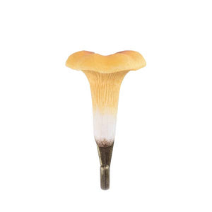 Wildlife Garden Hand Carved Mushroom Hook - Chanterelle