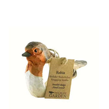 Wildlife Garden Hand Carved Napkin Ring - Robin