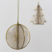 Ball Shaped Christmas Ornament - Brass