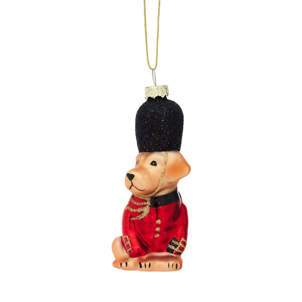 Glass Shaped Christmas Bauble - British Dog