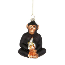 Glass Shaped Christmas Bauble - Chimpanzee