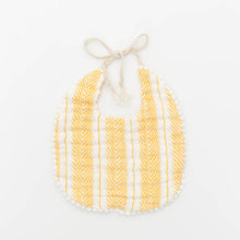 Clementine Kids Bib 2-Pack - Buttercup Blossom and Mustard Herringbone