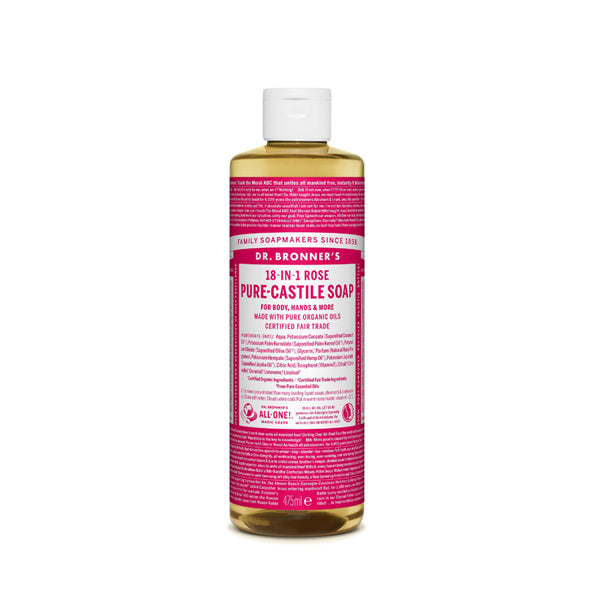 Dr. Bronner's Pure-Castile Liquid Soap - Rose