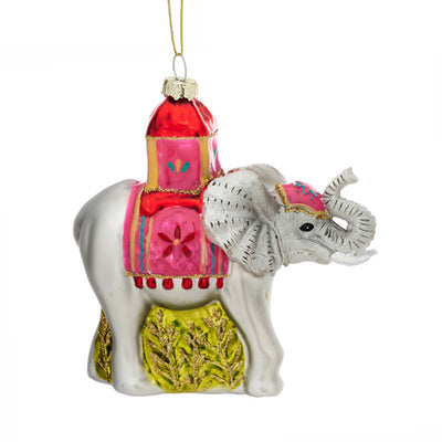 Glass Shaped Christmas Bauble - Elephant