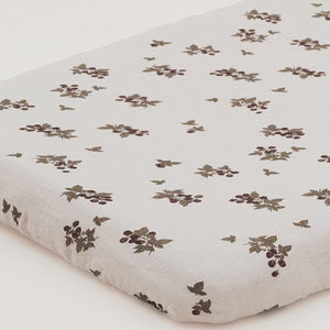 Garbo&Friends Muslin Fitted Sheet – Blackberry