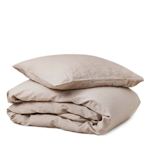 Garbo and Friends Linen Duvet Cover Set – Vanilla