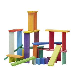 Glückskäfer Rainbow Building Slats - 32 Pieces