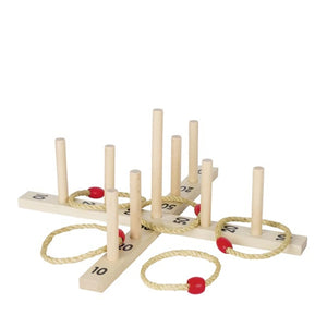 Goki Hoopla Game with 5 Sisal Rings