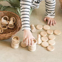 Grapat Nins®, Rings and Coins - Natural Wood