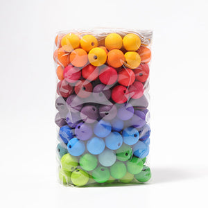 Grimm's Rainbow Wooden Beads 20mm - 180 pieces