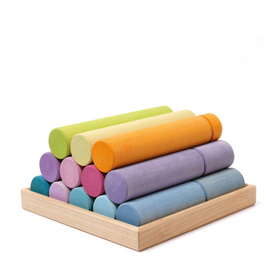 Grimm's Large Building Rollers - Pastel