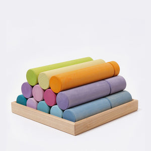 Grimm's Large Building Rollers - Pastel