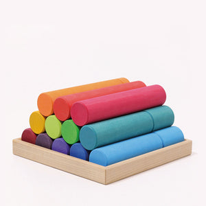 Grimm's Large Building Rollers - Rainbow