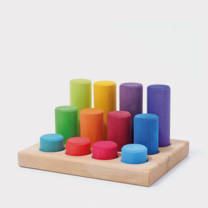 Grimm's Stacking Game Small Rollers - Rainbow