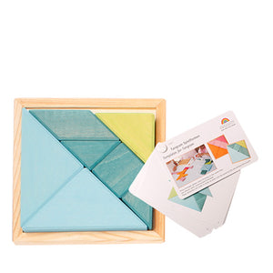 Grimm’s Tangram incl. Templates – Blue/Green