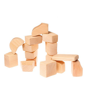 Grimm's Natural Wooden Blocks - 15 Pieces