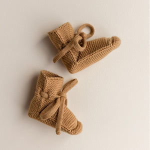 Hvid Knitted Booties – Ochre