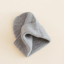 Hvid Knitted Beanie Fonzie (newborn) - Grey Melange