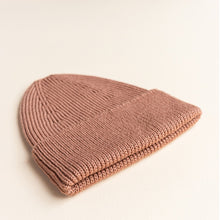 Hvid Knitted Beanie Fonzie - Terracotta