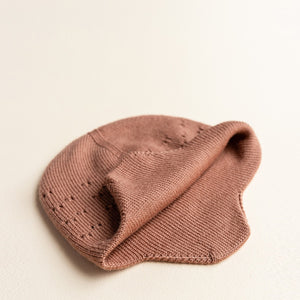 Hvid Knitted Hat Dua - Terracotta