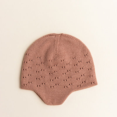 Hvid Knitted Hat Dua - Terracotta