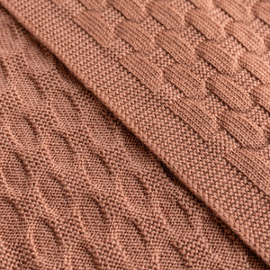 Hvid Knitted Scarf Fiona - Terracotta