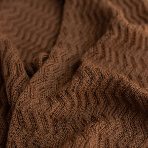 Hvid Knitted Scarf Fredrik - Chocolate