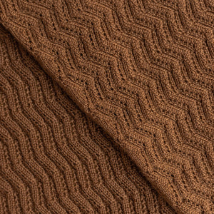 Hvid Knitted Scarf Fredrik - Chocolate