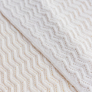 Hvid Knitted Scarf Fredrik - Off White