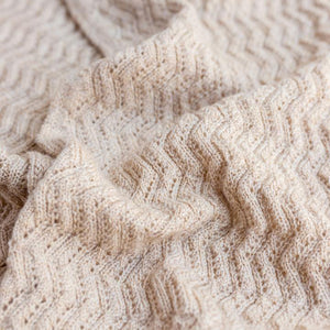 Hvid Knitted Scarf Fredrik - Sand