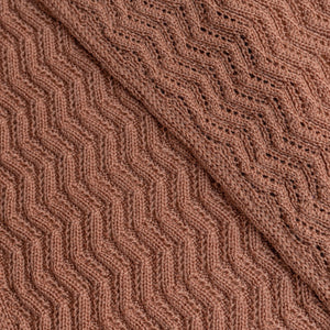 Hvid Knitted Scarf Fredrik - Terracotta