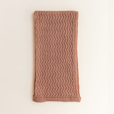 Hvid Knitted Scarf Fredrik - Terracotta