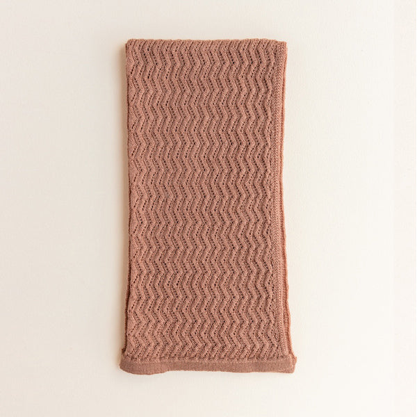 Hvid Knitted Scarf Fredrik - Terracotta