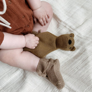 Hvid Teddy Tokki Cuddle Cloth – Mustard