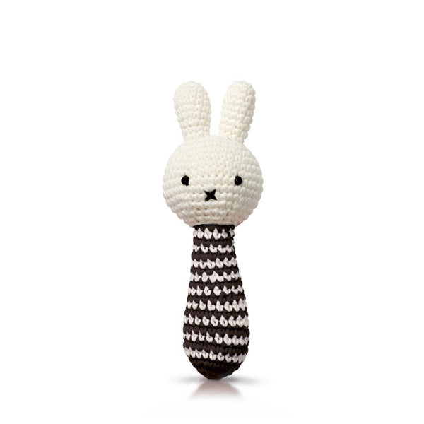 Just Dutch Miffy Rattle – Black Striped