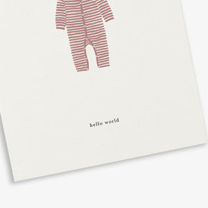 Kartotek Copenhagen Greeting Card - Baby Onesie Blush