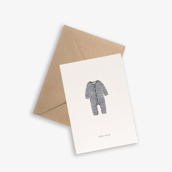 Kartotek Copenhagen Greeting Card - Baby Onesie Navy