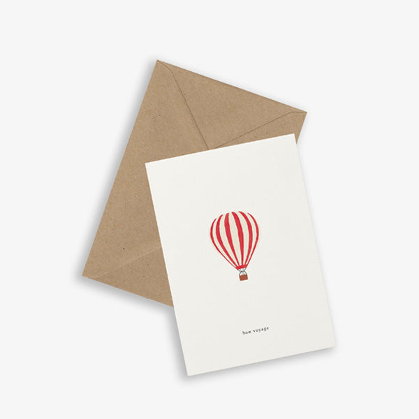 Kartotek Copenhagen Greeting Card - Hot Air Balloon