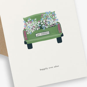 Kartotek Copenhagen Greeting Card - Wedding Car