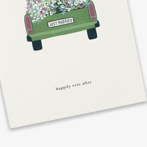 Kartotek Copenhagen Greeting Card - Wedding Car