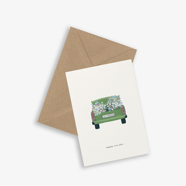 Kartotek Copenhagen Greeting Card - Wedding Car