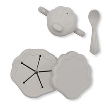 Konges Sløjd Silicone Dinner Set CLAM - Warm Grey