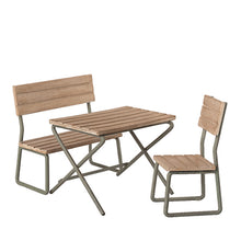 Maileg Garden Set, Table with Chair and Bench