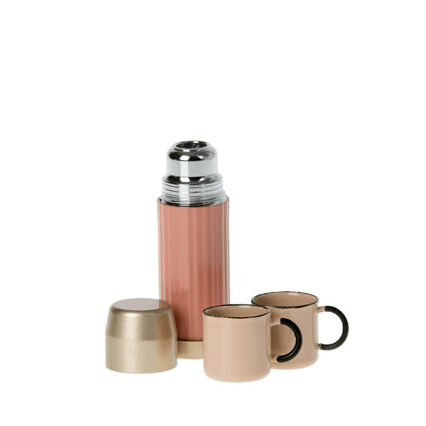 Maileg Thermos and Cups - Soft Coral