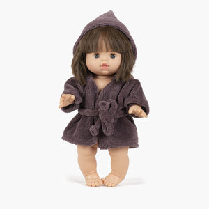 Minikane Paola Reina Baby Doll Terry Bathrobe - Raisin