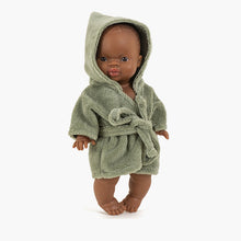 Minikane Paola Reina Baby Doll Terry Bathrobe - Vert Amande