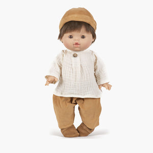 Minikane Paola Reina Baby Doll Bonnet TICO - Babycord Camel